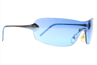 Christian Dior Piercing 55P RARE Blue Rimless Vintage Sunglasses