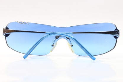 Christian Dior Piercing 55P RARE Blue Rimless Vintage Sunglasses