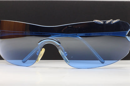 Christian Dior Piercing 55P RARE Blue Rimless Vintage Sunglasses