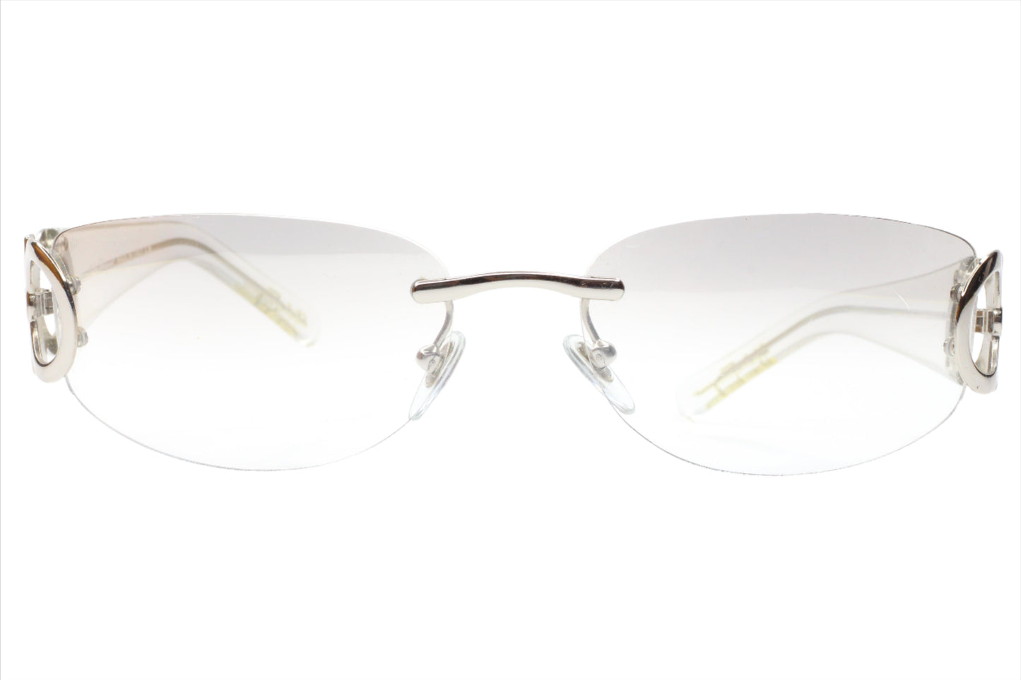 Salvatore Ferragamo SF1047 511/61 Clear Silver Rimless Sunglasses