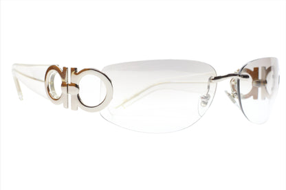 Salvatore Ferragamo SF1047 511/61 Clear Silver Rimless Sunglasses Optical Frames ABC Optical sunglasses