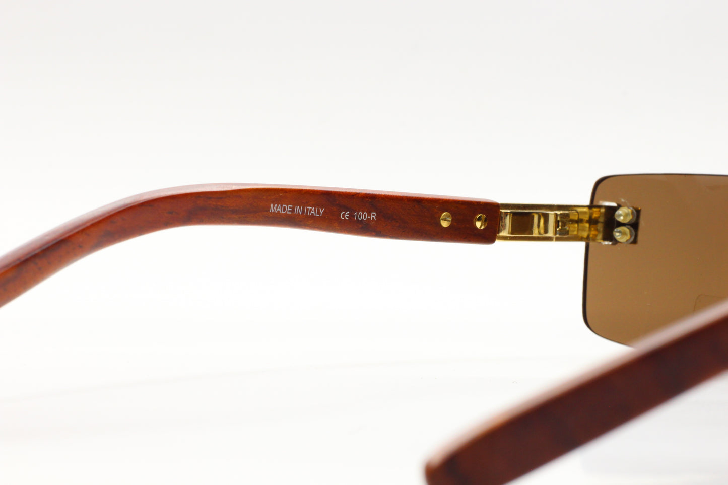 Porta Romana mod. 1651 Gold Wood Vintage 1990's Luxury Sunglasses