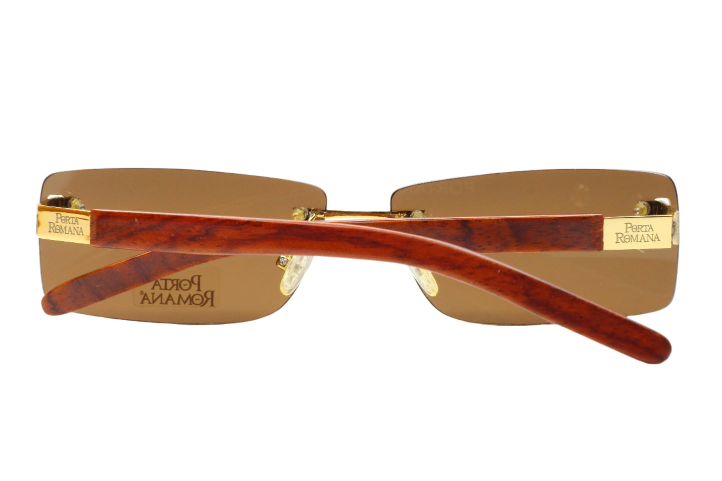 Porta Romana mod. 1651 Gold Wood Vintage 1990's Luxury Sunglasses -Ma Optical Frames ABC Optical sunglasses