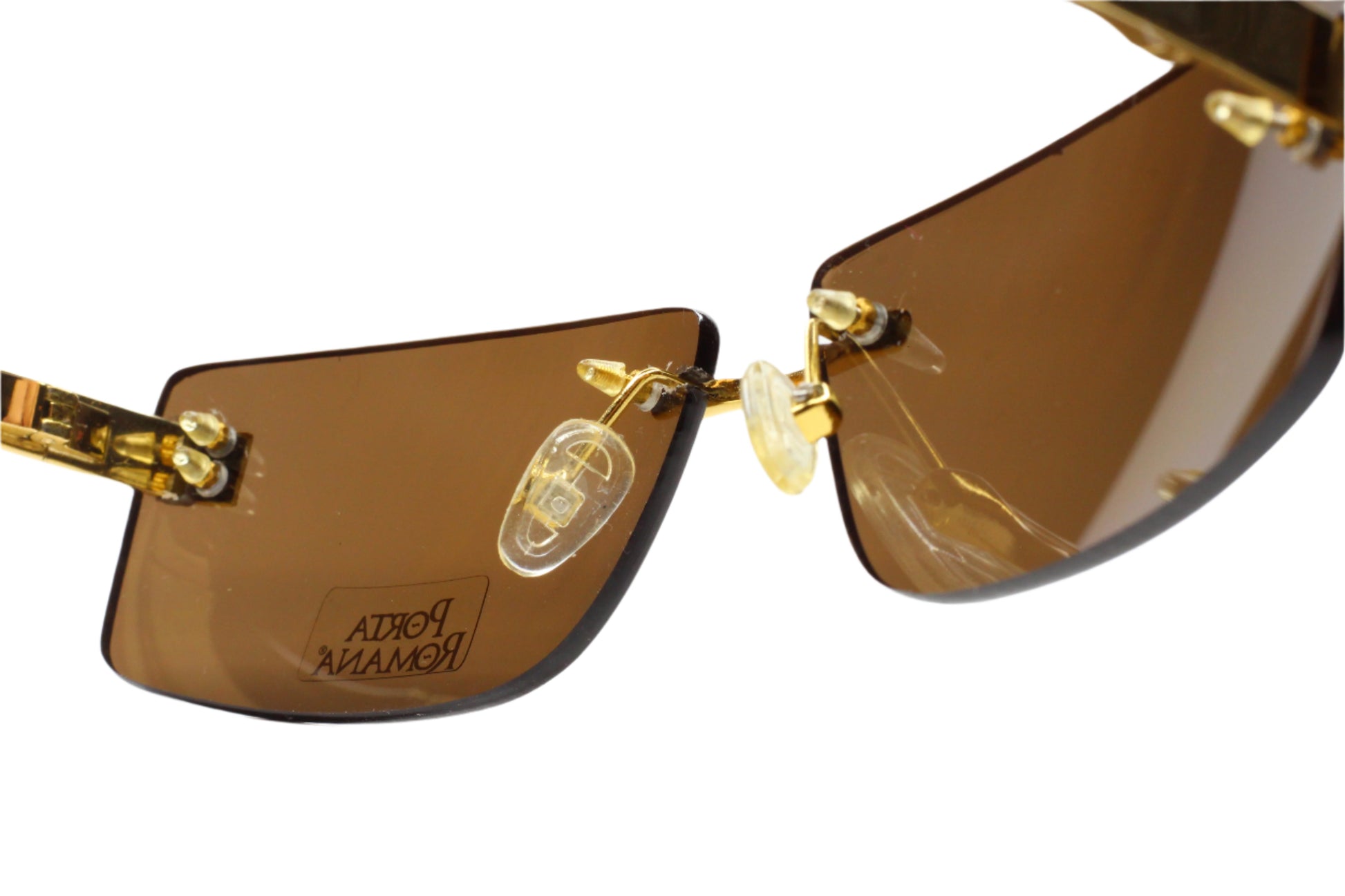 Porta Romana mod. 1651 Gold Wood Vintage 1990's Luxury Sunglasses -Ma Optical Frames ABC Optical sunglasses