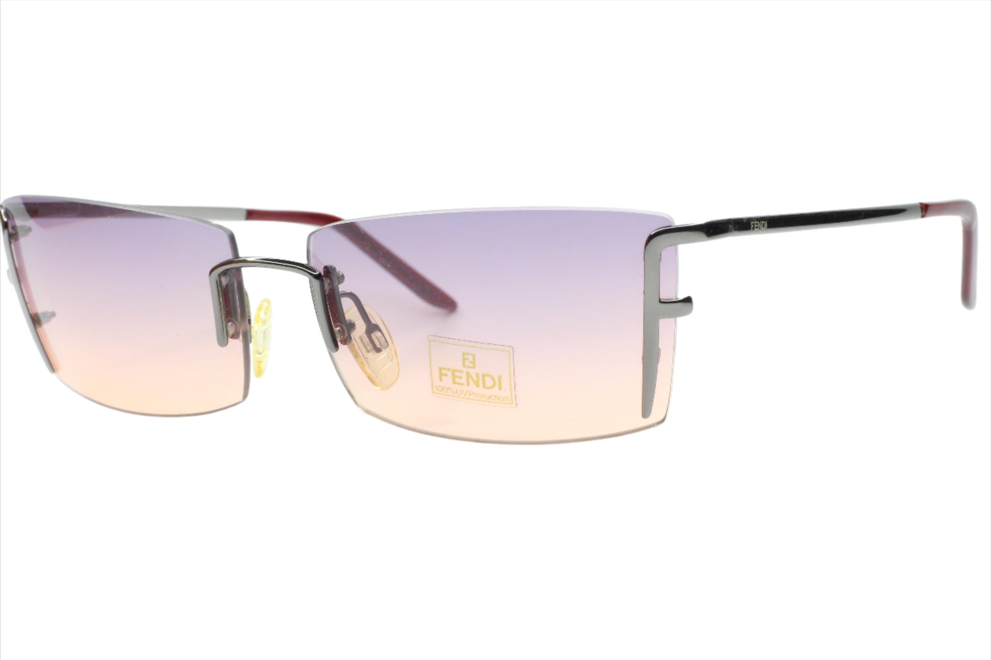 Fendi FS263 Dark Ruthenium Silver Italy Rimless Luxury Sunglasses -Ma Optical Frames ABC Optical sunglasses