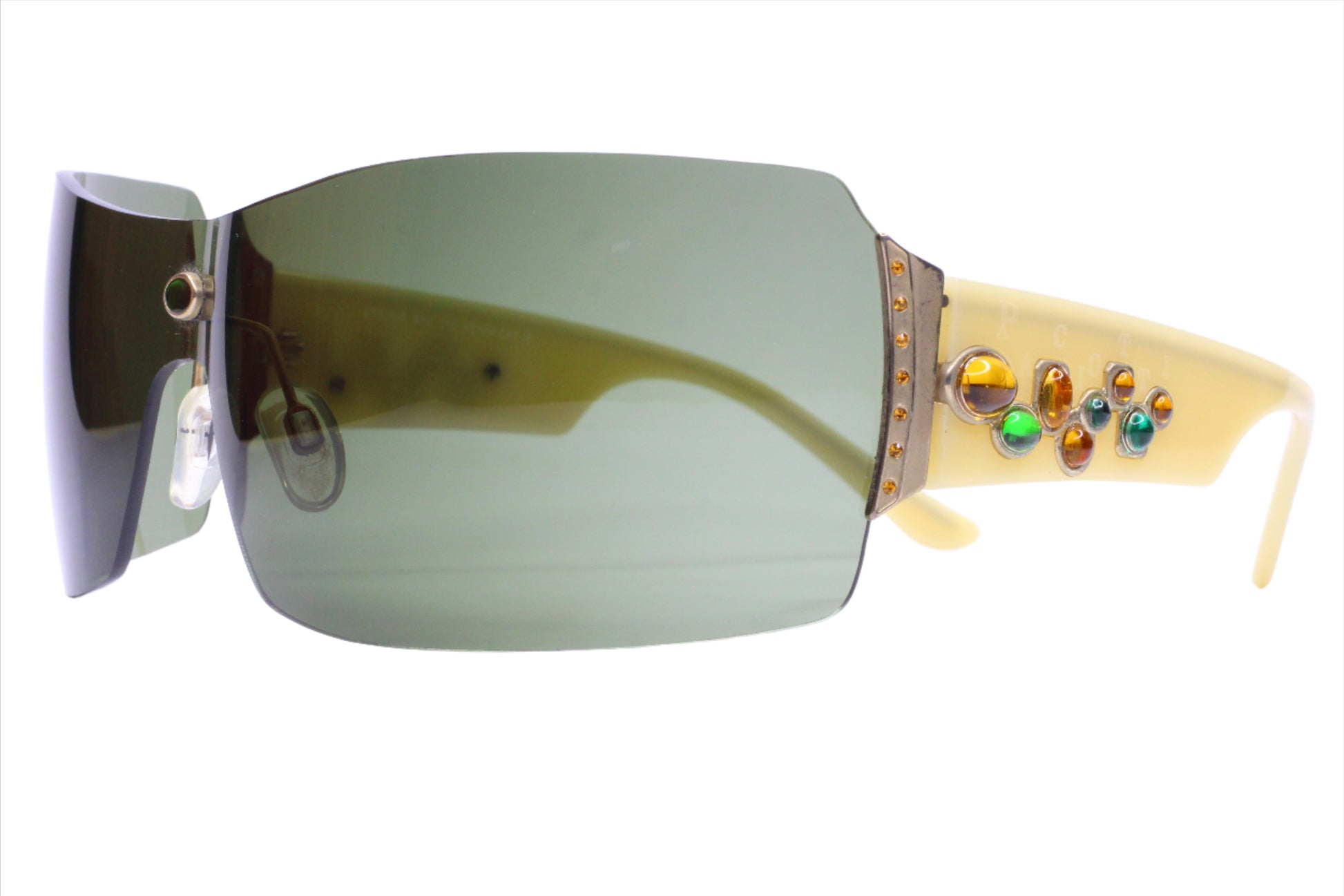 Cesare Paciotti CPS026 Creme Shield Crystal Stones Designer Sunglasses Optical Frames ABC Optical sunglasses