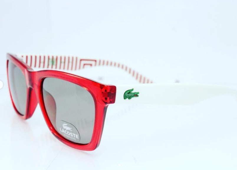 Lacoste L669S 615 Red White Gradient Grey Acetate Fashion Luxury Sunglasses - sunglasses, Women