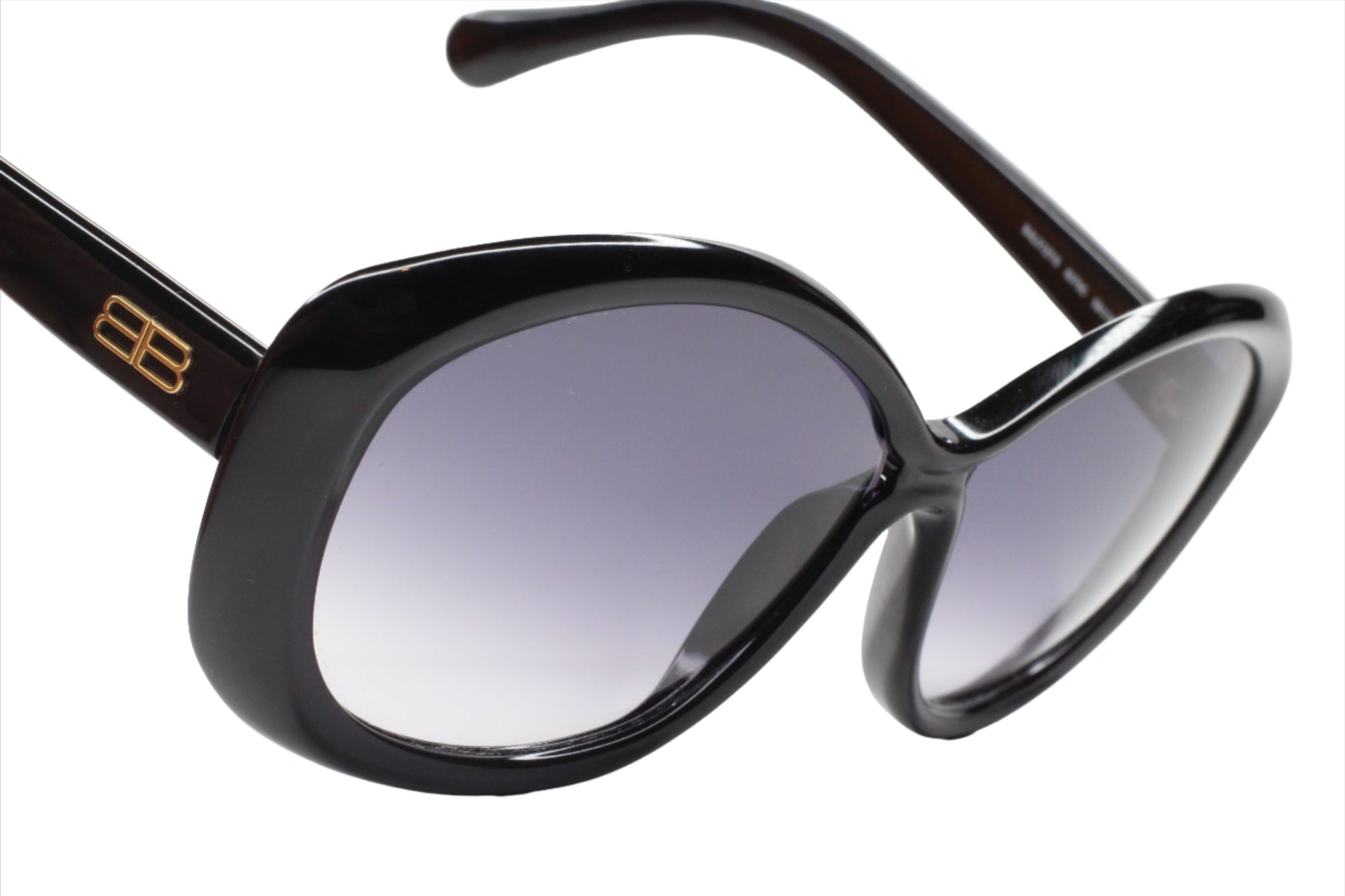 Balenciaga BAL0127S sunglasses online black oversized oval frame with gradient lenses by ABC Optical