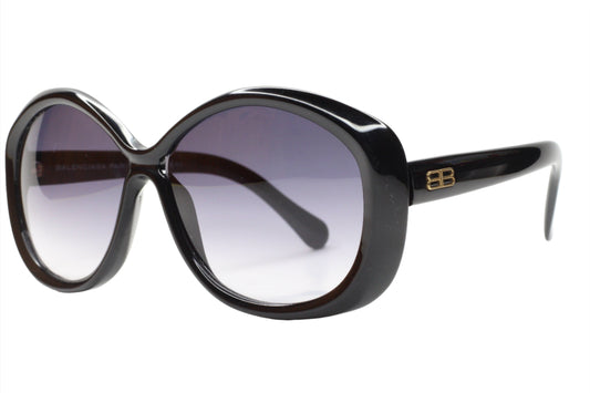 Black oversized Balenciaga BAL0127S sunglasses online with gradient lenses by ABC Optical