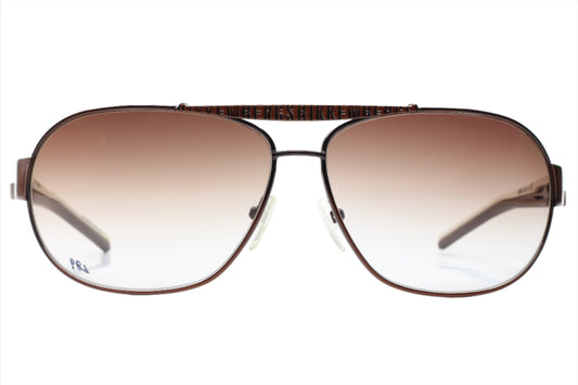 ABC Optical BK58002 white aviator sunglasses brown gradient lenses and metal frame
