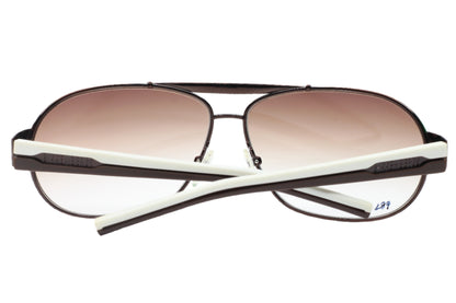 ABC Optical BK58002 white aviator sunglasses with gradient lenses and white temple arms