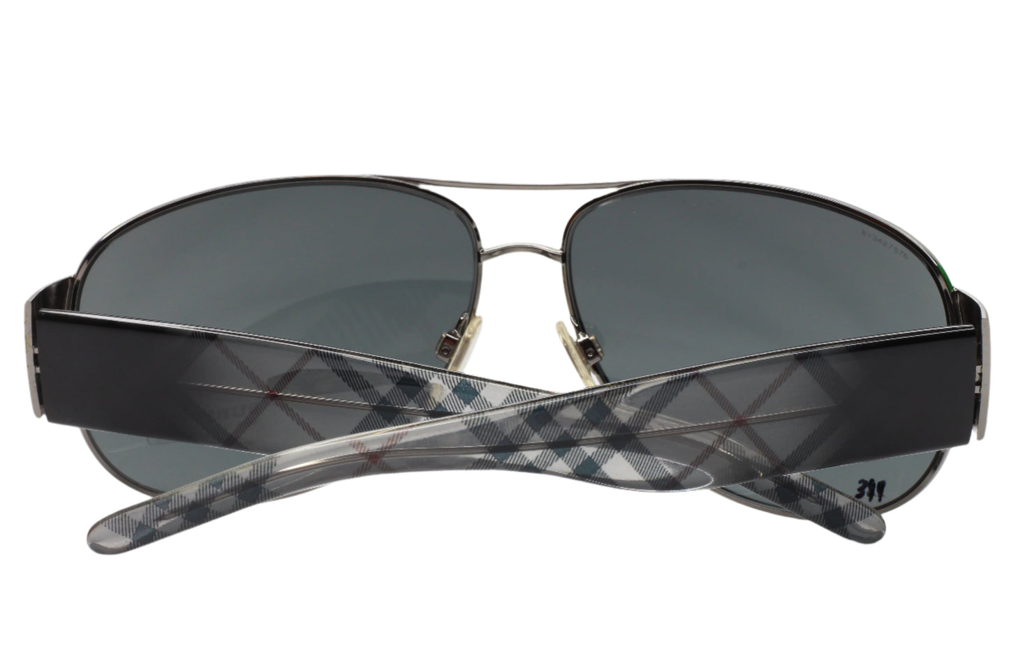 BE3020M Burberry aviator optical frames with dark lenses and check patterned temples by ABC Optical