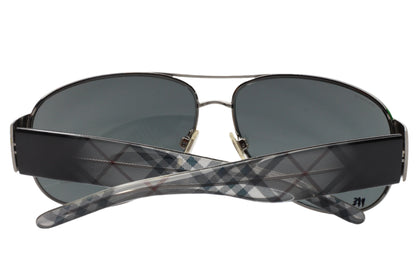 BE3020M Burberry aviator optical frames with dark lenses and check patterned temples by ABC Optical