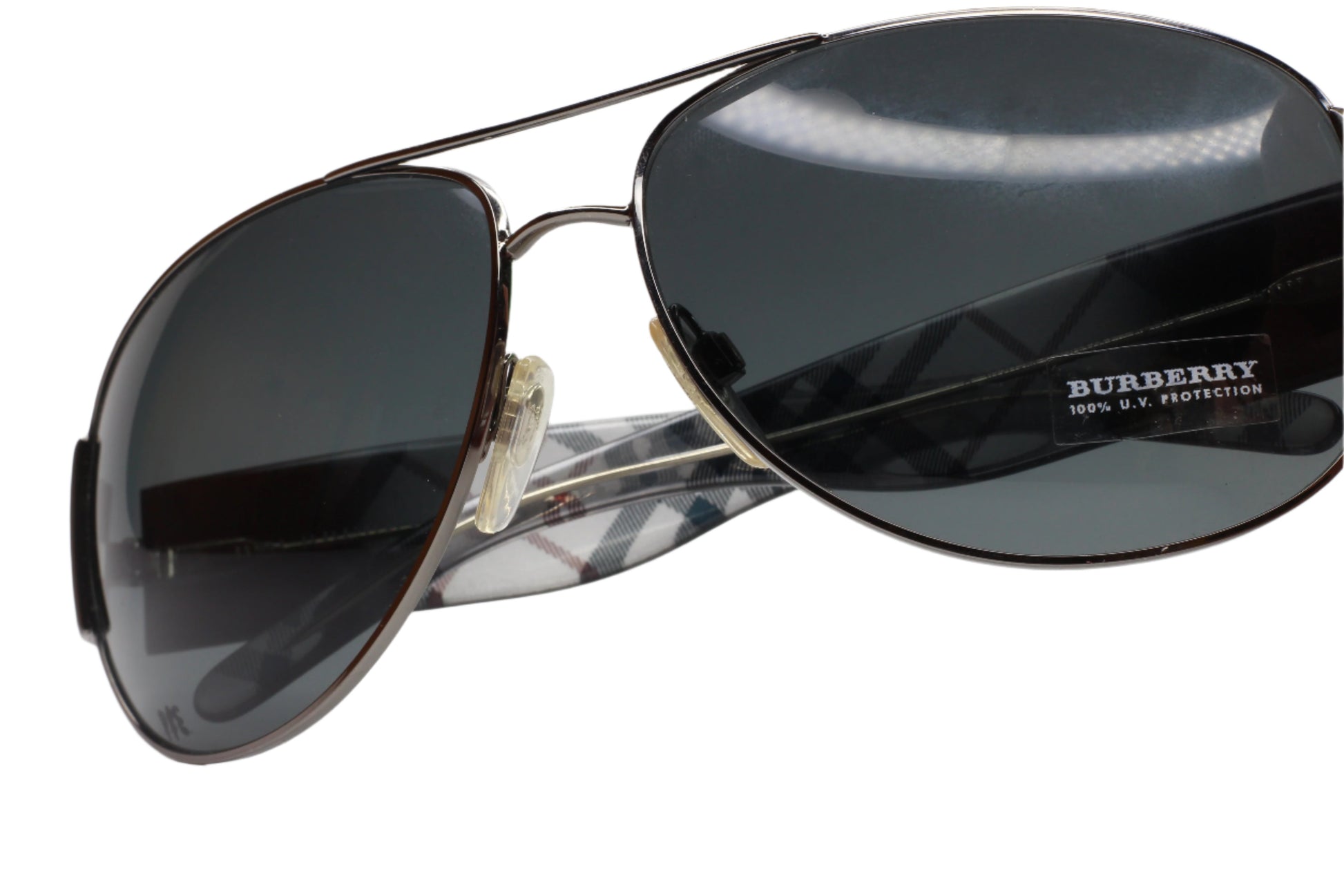 ABC Optical BE3020M Burberry aviator sunglasses with dark lenses and metal frame