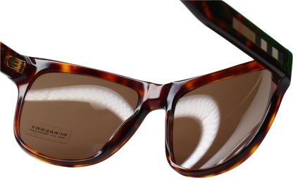 Close-up of Burberry B4131 tortoiseshell sunglasses with brown lenses buy Burberry B4131 sunglasses online