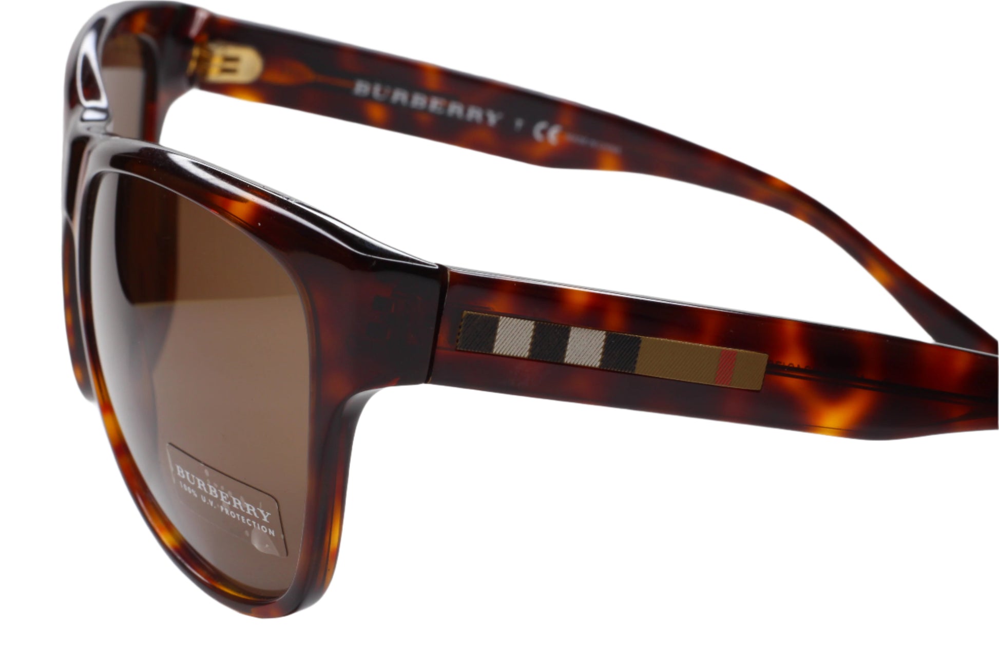 Brown Burberry B4131 sunglasses with tortoiseshell frames and stylish side detailing buy Burberry B4131 sunglasses online