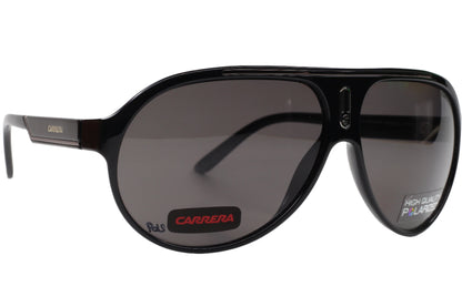 ABC Optical Carrera 57 black aviator sunglasses with sleek black frame and polarized lenses