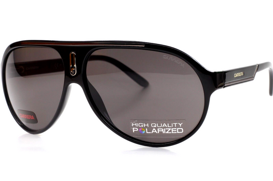 ABC Optical Carrera 57 black aviator sunglasses with high quality polarized lenses