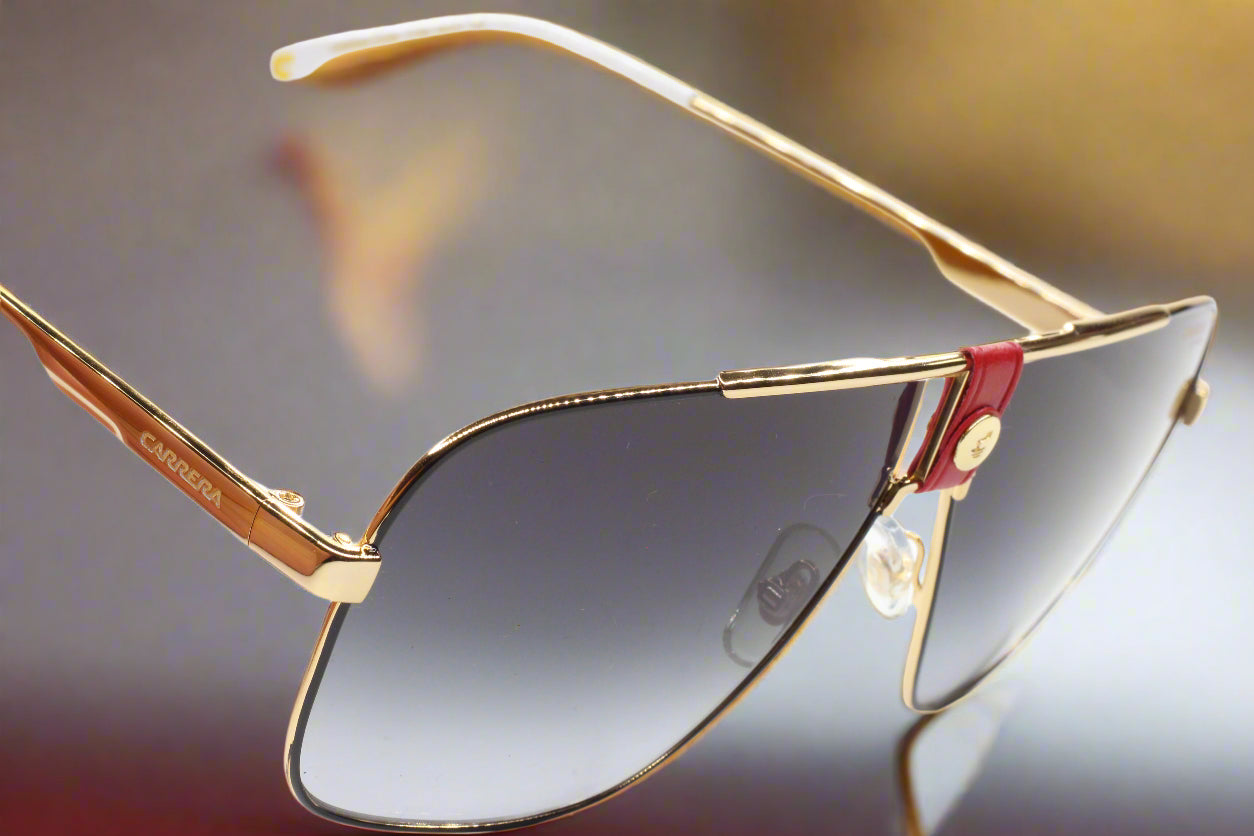 Gold rimmed Carrera sunglasses with gradient lenses to buy Carrera sunglasses online from ABC Optical