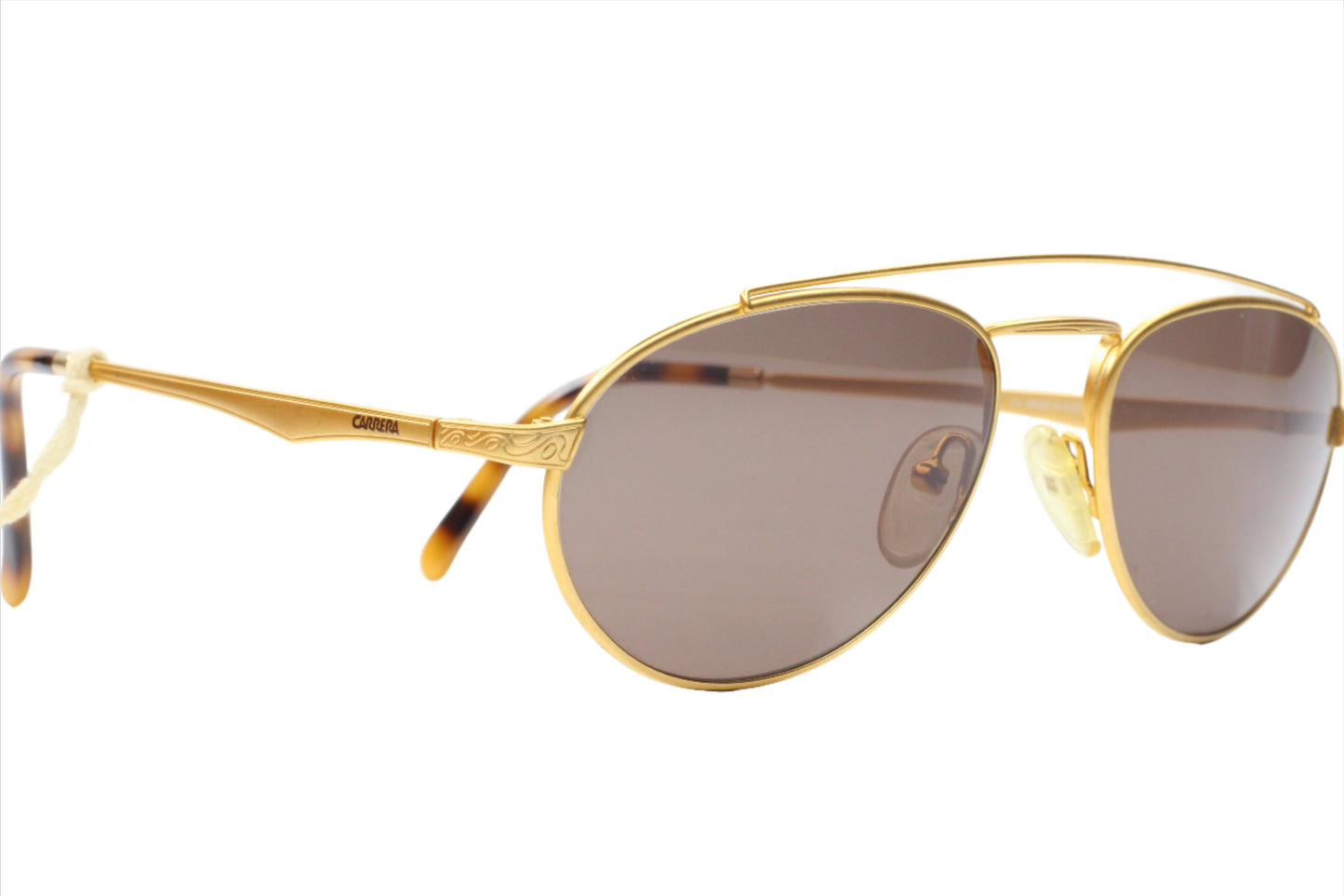 Carrera CA5519 vintage sunglasses with gold metal aviator frame and brown lenses by ABC Optical