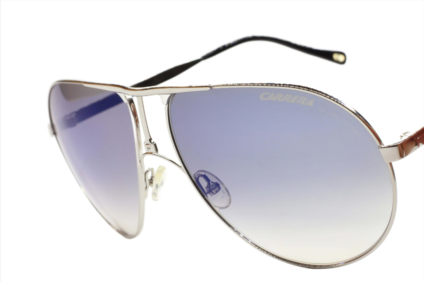 ABC Optical designer aviator sunglasses online with silver frame and gradient blue lenses