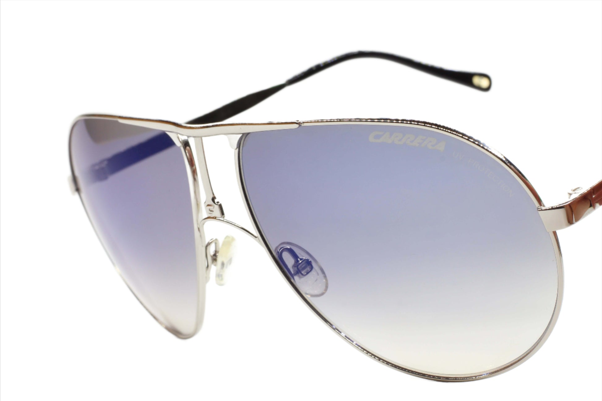 ABC Optical designer aviator sunglasses online with silver frame and gradient blue lenses