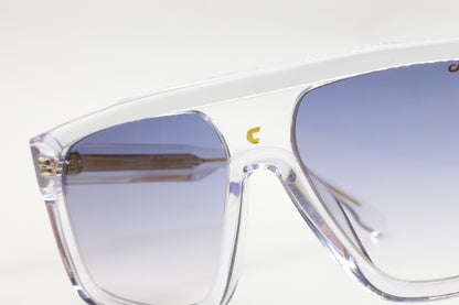ABC Optical luxury gradient sunglasses for men with clear frame and blue tinted lenses