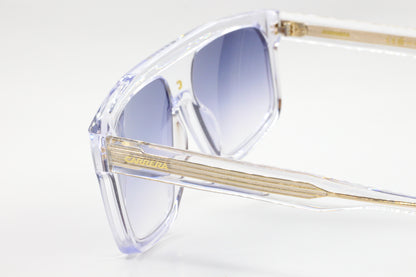 Luxury gradient sunglasses for men by ABC Optical with clear frame and blue tinted lenses
