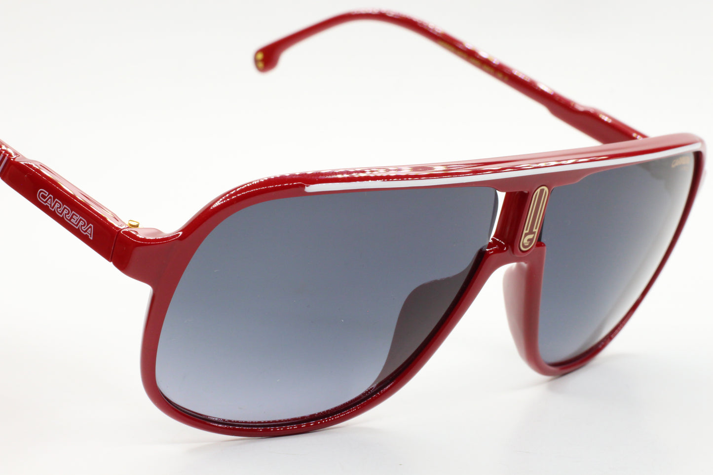 Red Carrera men's fashion eyewear optical frames with dark lenses from ABC Optical
