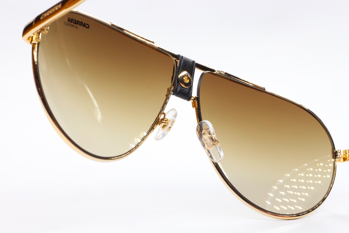 ABC Optical premium Italian sunglasses online with gold rim and gradient brown lenses