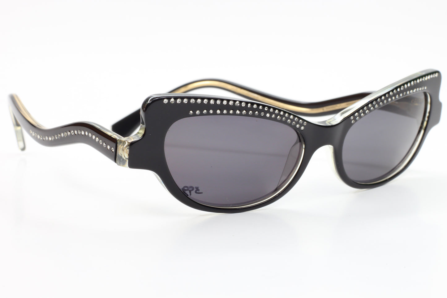 ABC Optical Caviar M3002 Swarovski sunglasses with black frames and crystal detailing
