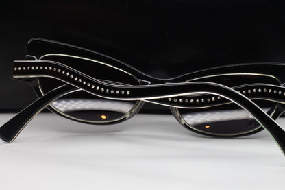ABC Optical Caviar M3002 Swarovski sunglasses with black frames and crystal embellishments