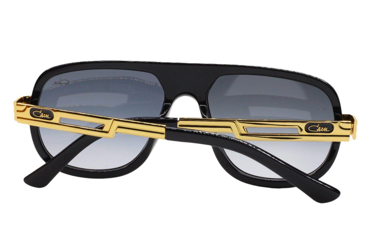 Cazal 665 sunglasses black gold with black frame and gold detailed temples by ABC Optical