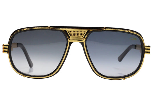 Cazal 665 sunglasses black gold with tinted lenses and bold black and gold frame from ABC Optical