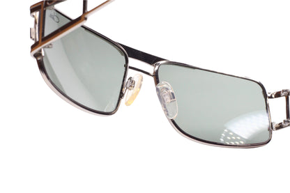 ABC Optical Cazal 9043 black silver sunglasses with rectangular lenses and metal frame