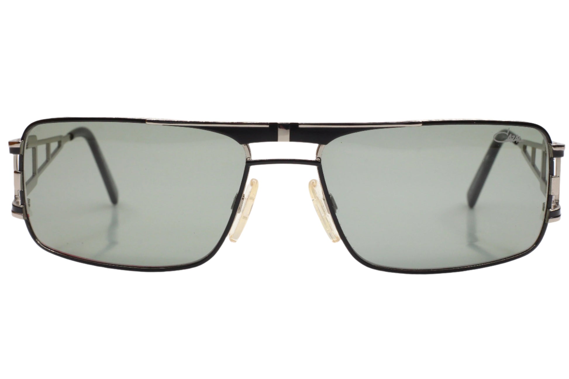 Cazal 9043 black silver sunglasses with rectangular tinted lenses and metal frame by ABC Optical