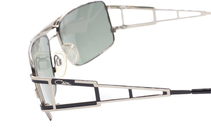 Cazal 9043 black silver sunglasses with geometric metal frame and tinted lenses from ABC Optical