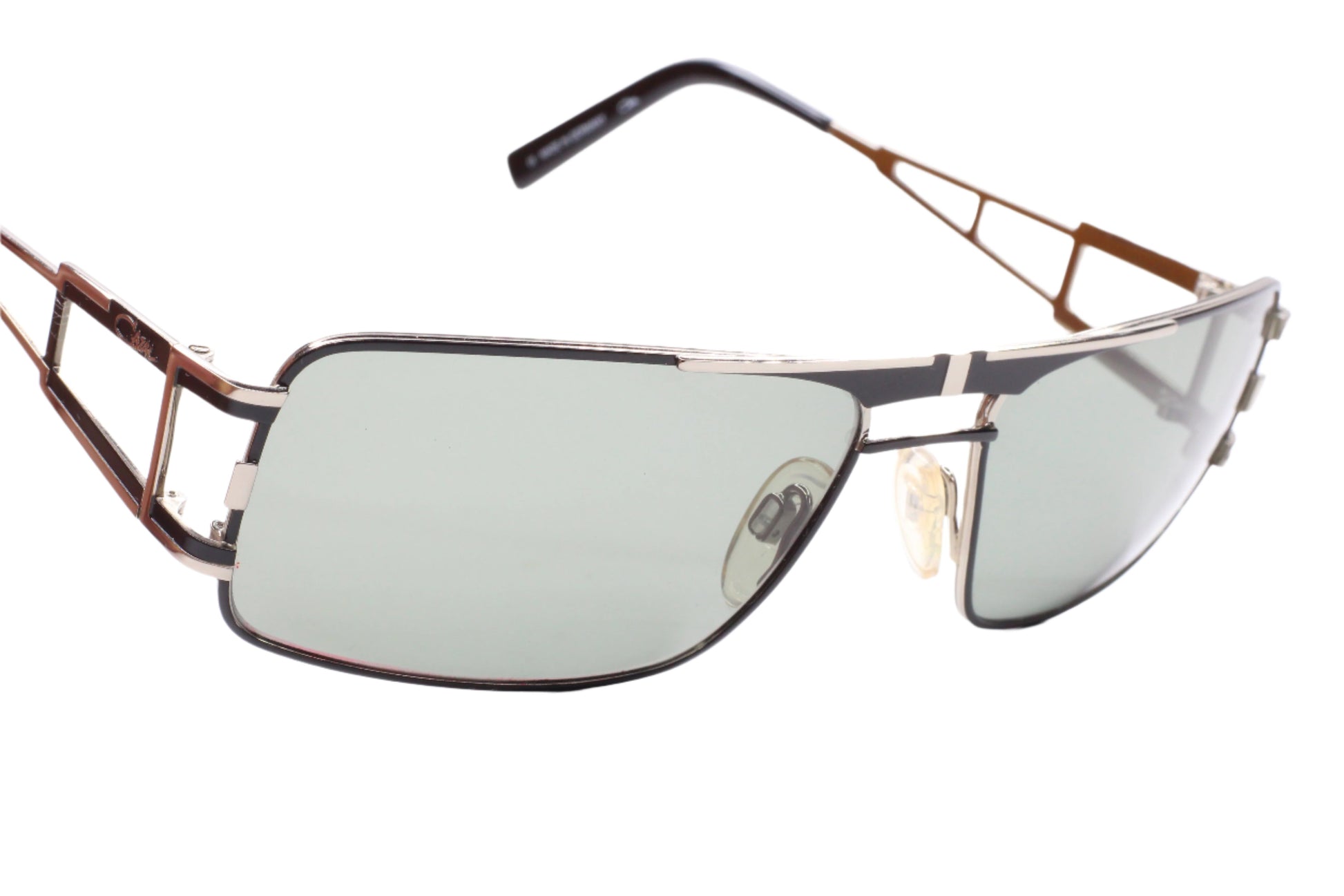 Cazal 9043 black silver sunglasses with rectangular lenses and metal frame from ABC Optical