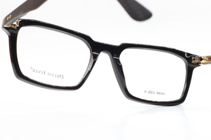 ABC Optical Dream Fever designer eyeglass frames in sleek black rectangular style
