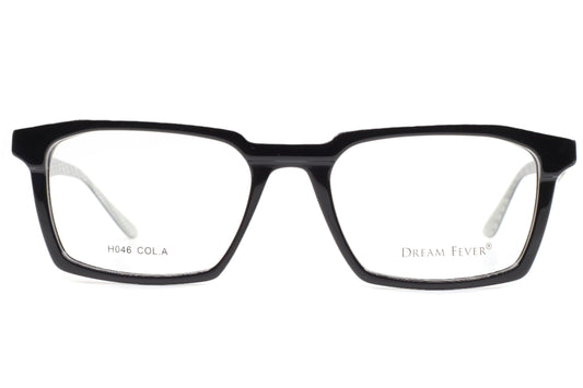 ABC Optical black rectangular Dream Fever designer eyeglass frames with clear lenses