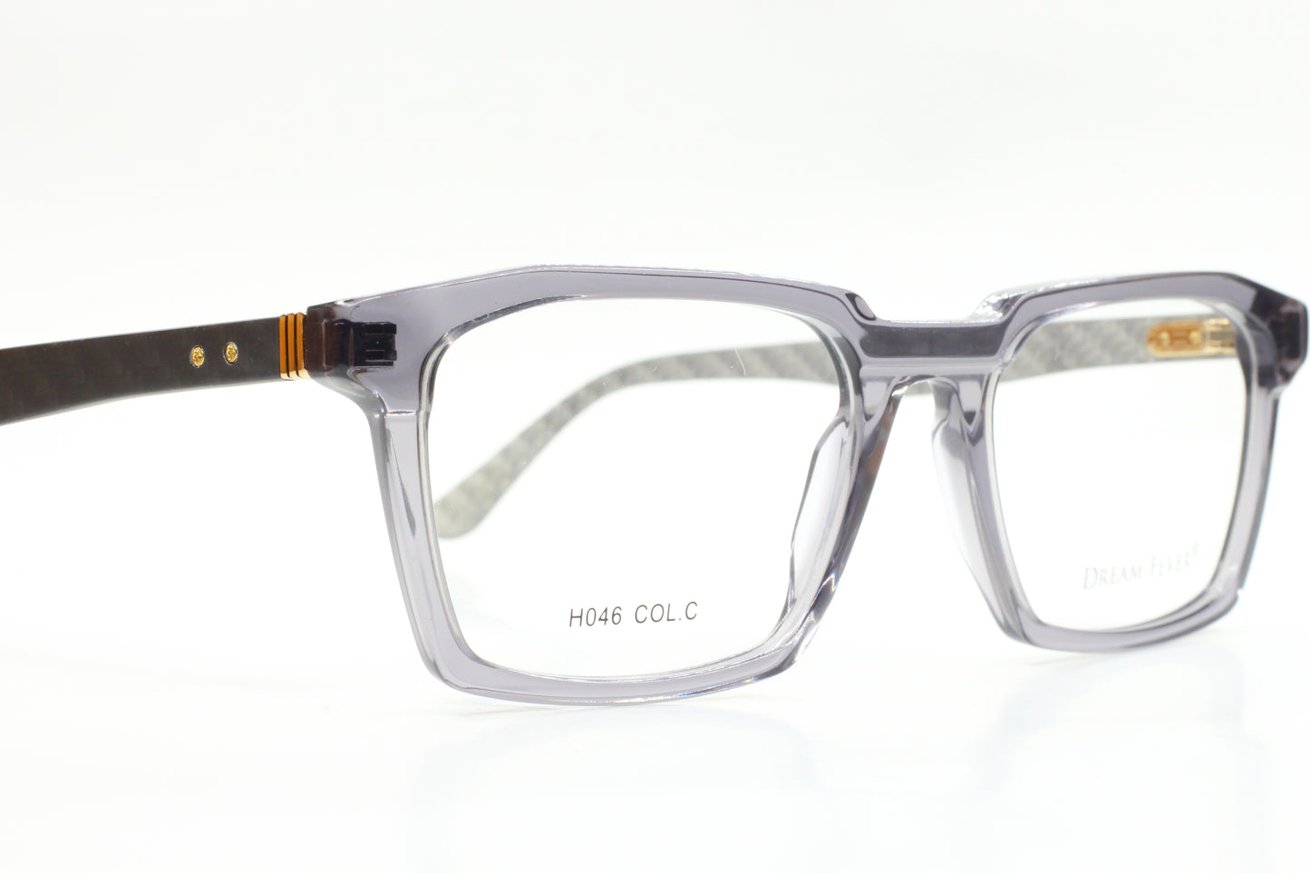 ABC Optical clear rectangular Dream Fever designer eyeglass frames with black temples