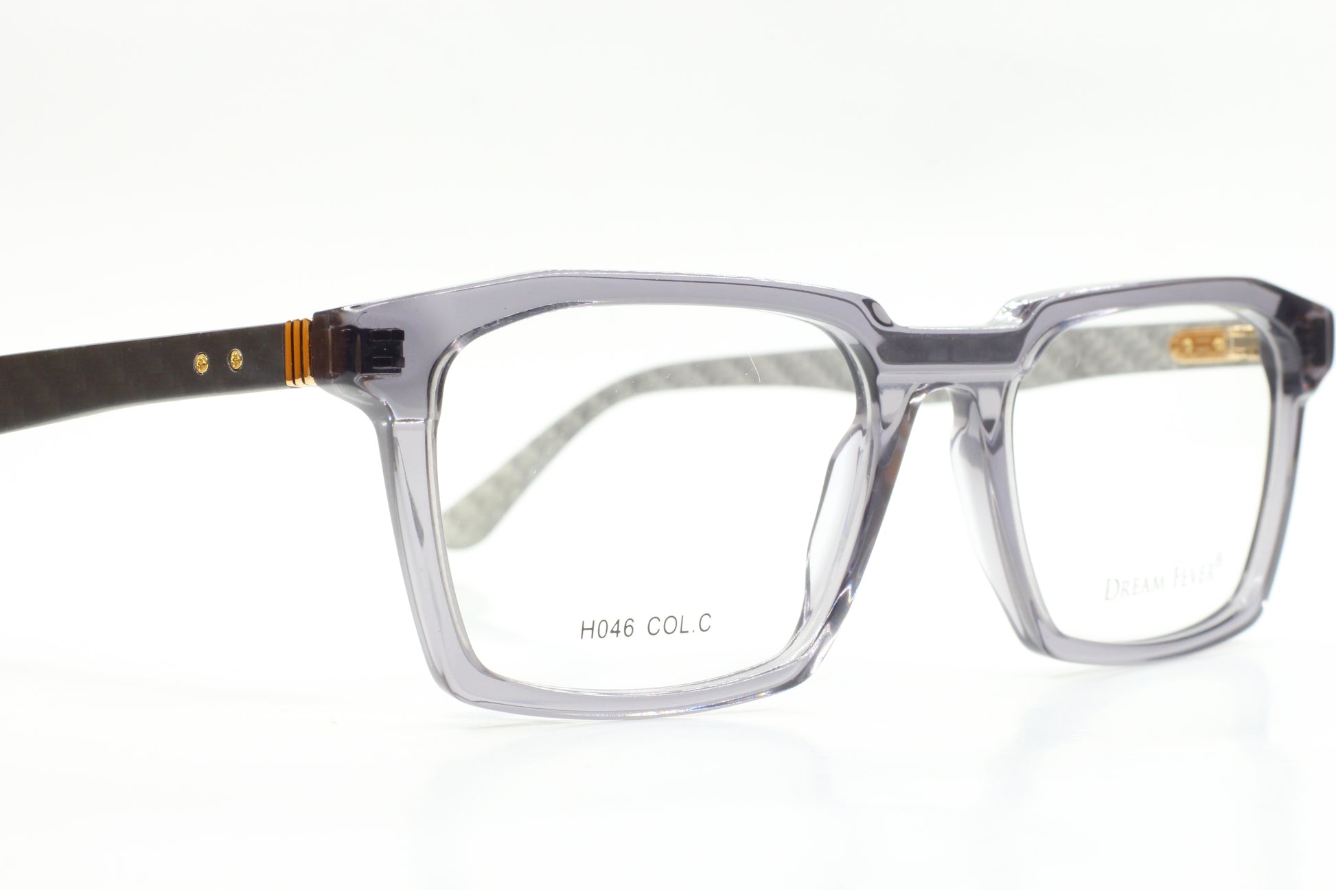 ABC Optical clear rectangular Dream Fever designer eyeglass frames with black temples