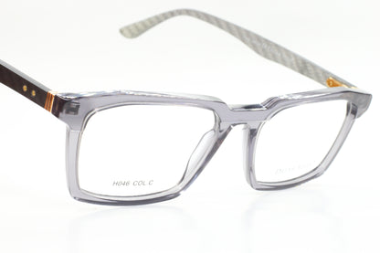 Clear and black Dream Fever designer eyeglass frames by ABC Optical with rectangular shape