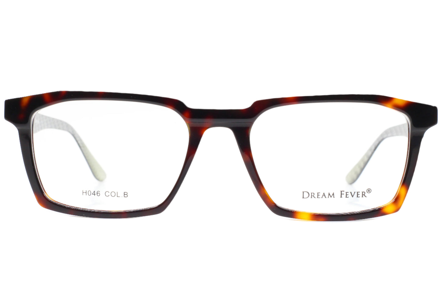 Dream Fever designer eyeglass frames by ABC Optical with tortoiseshell rectangular optical frames
