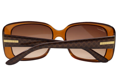 Gucci GG3577S sunglasses for women with brown gradient lenses and patterned dark brown frames