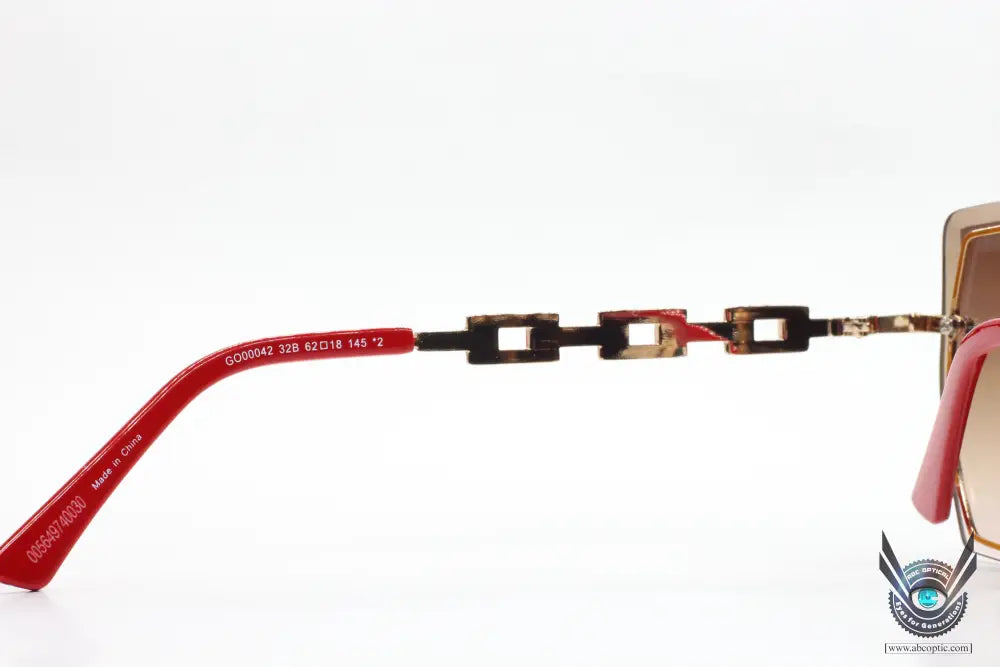 Guess go00042 32b gold red crystals gradient rimless luxury italy sunglasses -wo - 62-18-145 / gold / metal - optical