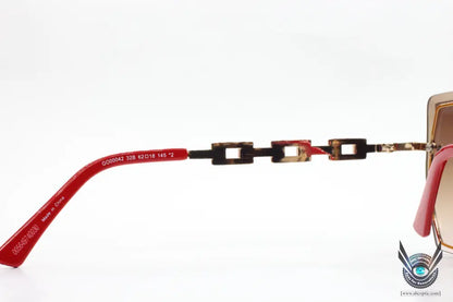 Guess go00042 32b gold red crystals gradient rimless luxury italy sunglasses -wo - 62-18-145 / gold / metal - optical