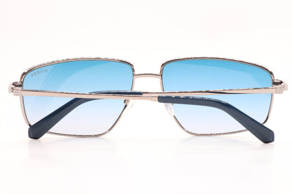Guess silver blue gradient sunglasses with metal frame and sleek black temples by ABC Optical