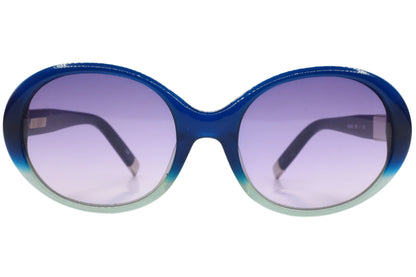 Karl Lagerfeld blue gradient sunglasses with oversized round lenses and bold optical frames