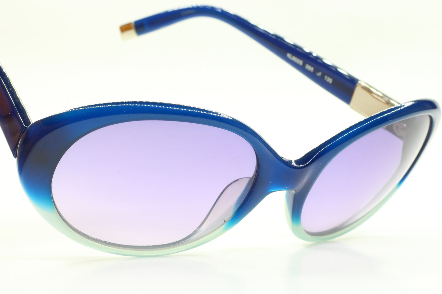 Karl Lagerfeld blue gradient sunglasses with oval lenses and blue optical frames from ABC Optical